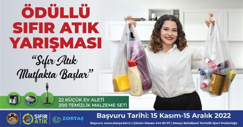 Alanya belediyesi’nden farkındalık yarışması - sıfır atık mutfakta başlar yarışması başlıyor