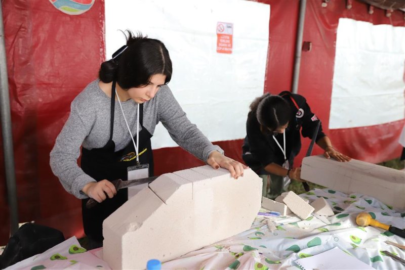 Türkler güzel sanatlar lisesi öğrencilerinden heykel sempozyumuna ziyaret