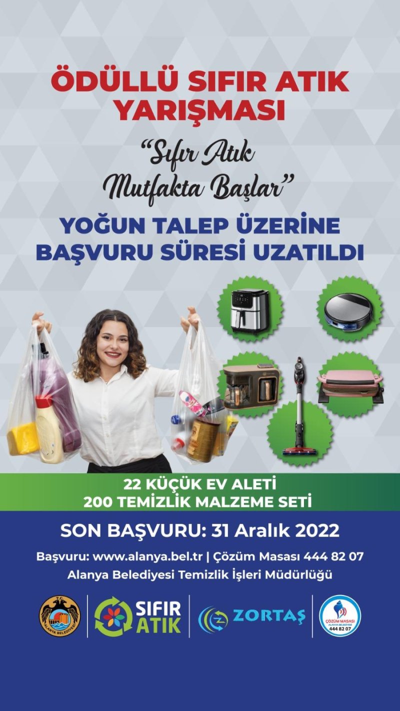 Ödüllü sıfır atık yarışması için son hafta