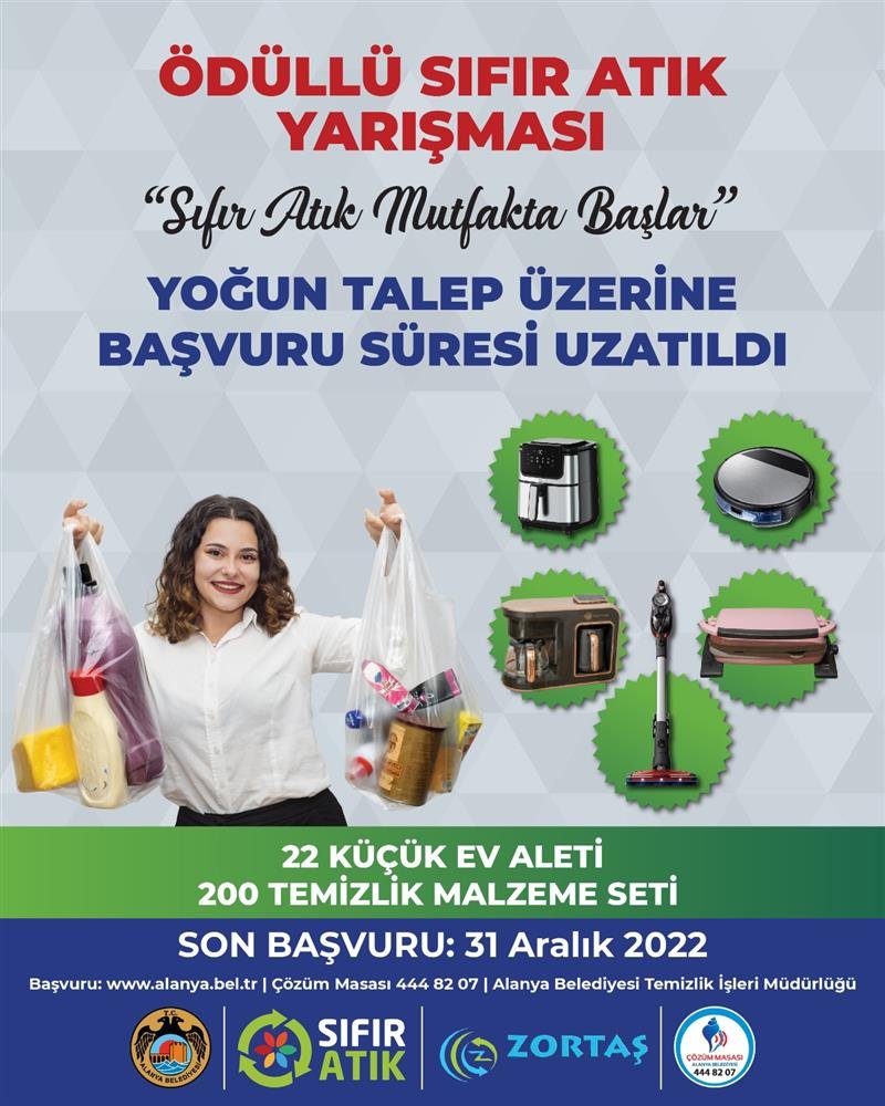 Ödüllü sıfır atık yarışması için son hafta