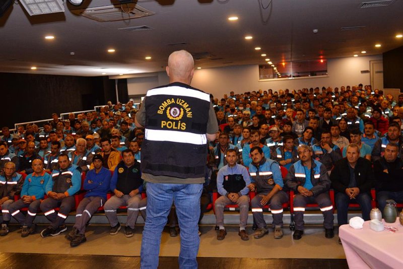 Alanya belediye personeline trafik, şüpheli paket ve şahıs eğitimi