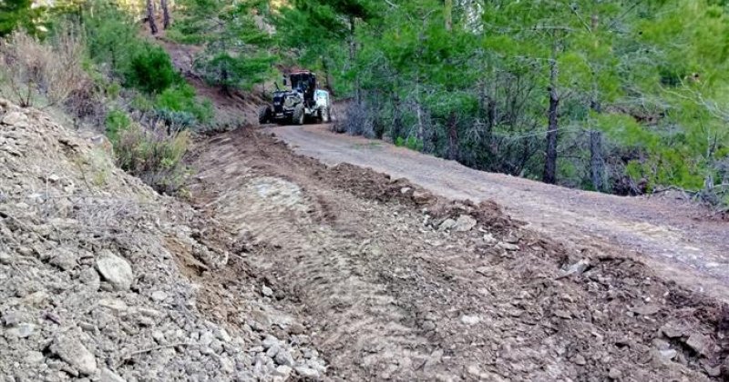 Alanya belediyesi’nden kırsal yollarında yoğun mesai