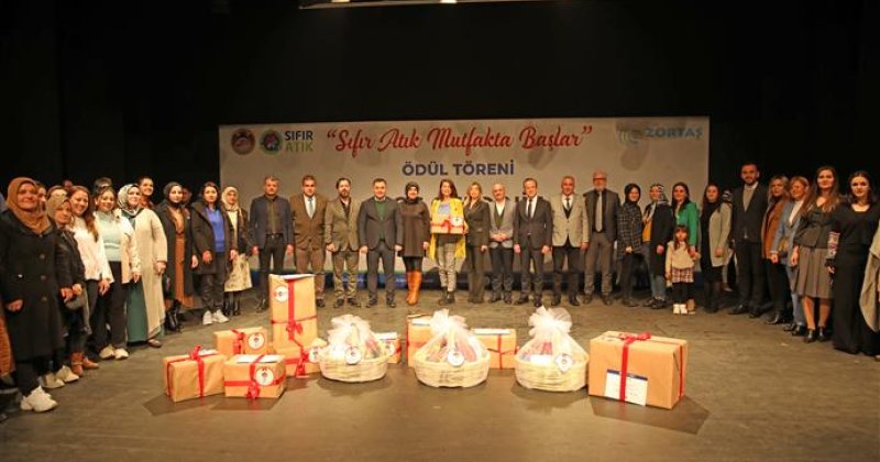 Hane halkının katılımı ile gerçekleşen sıfır atık mutfakta başlar yarışması sona erdi evlerde 5 ton 115 kg atık toplandı