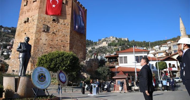 Atatürk’ün alanya’ya gelişinın 88. yıl dönümü törenle kutlandı