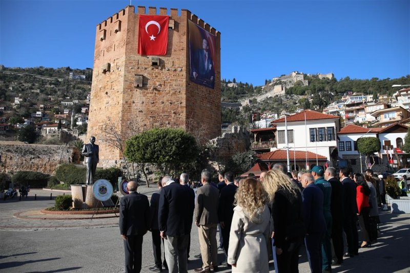 Atatürk’ün alanya’ya gelişinın 88. yıl dönümü törenle kutlandı