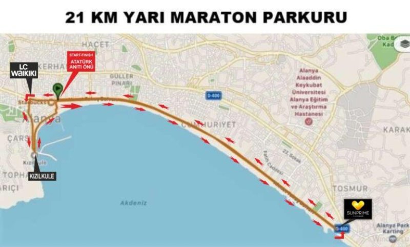 23. alanya atatürk halk koşusu ve yarı maratonu yapılacak
