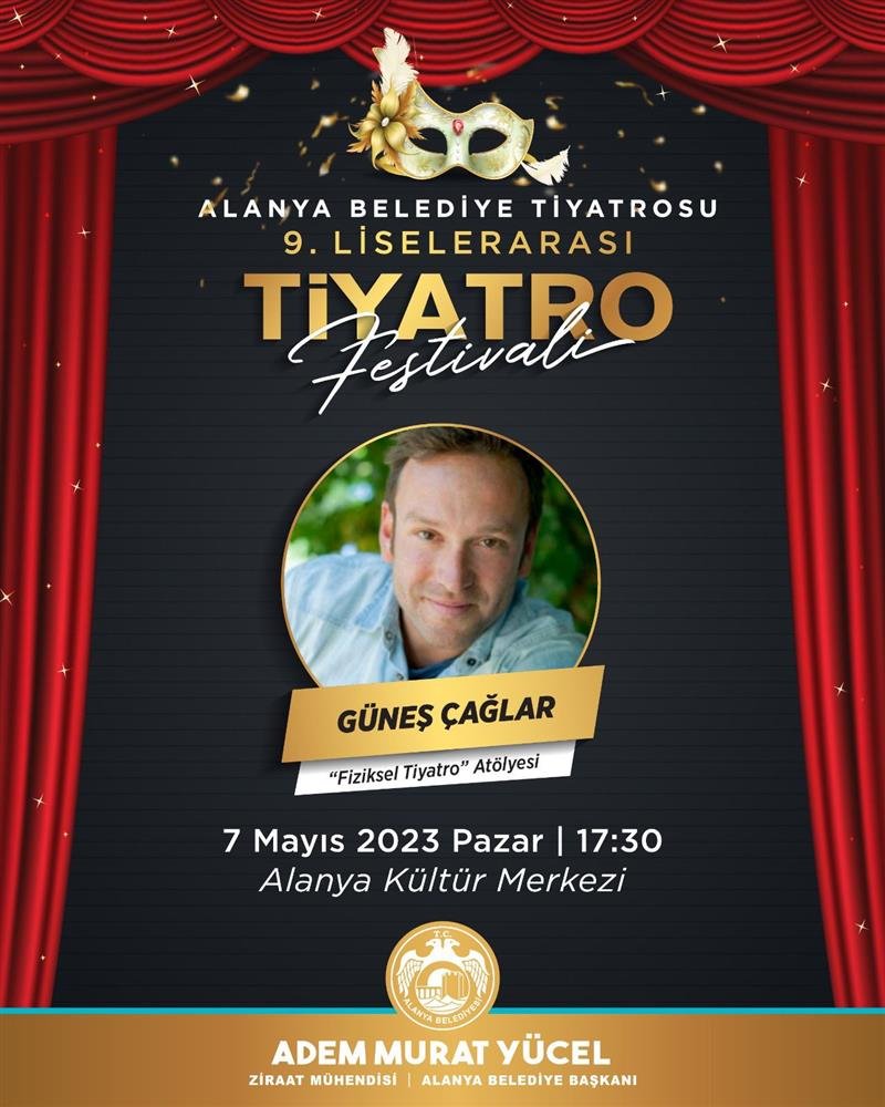 9. alanya liselerarası tiyatro festivali başlıyor