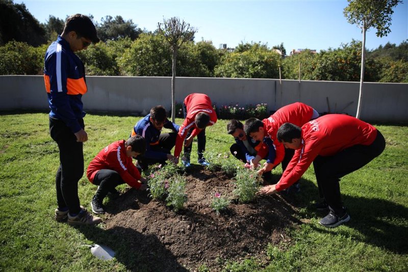 Çiçekler otizme dikkat çekmek için toprakla buluştu