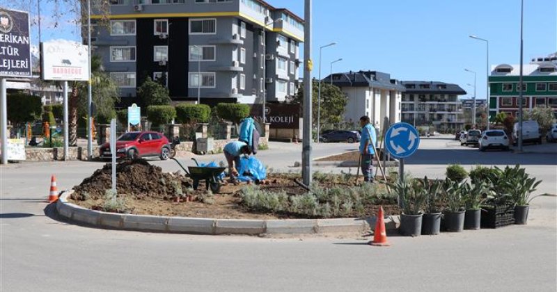 Oba mahallesi’nde peyzaj çalışmaları tüm hızıyla sürüyor