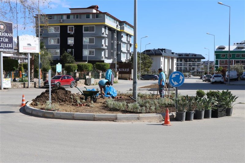 Oba mahallesi’nde peyzaj çalışmaları tüm hızıyla sürüyor