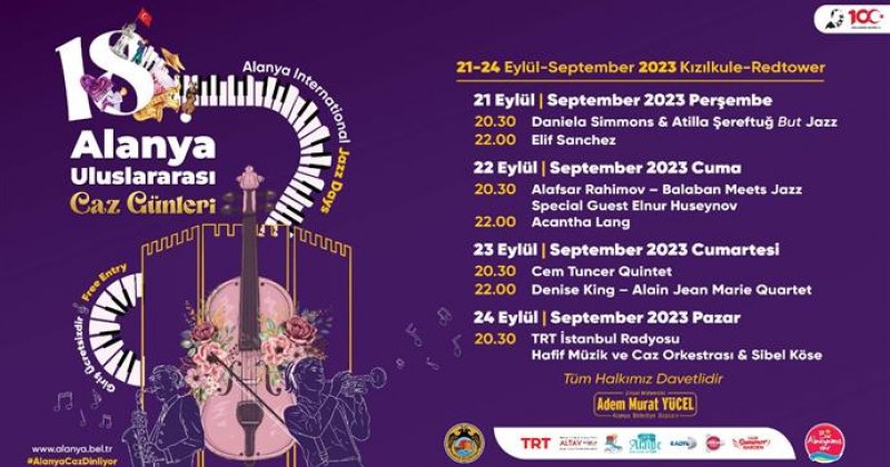18. alanya uluslararası caz günleri 21- 24 eylül’de gerçekleştirilecek -  dünya caz starları alanya’da buluşuyor