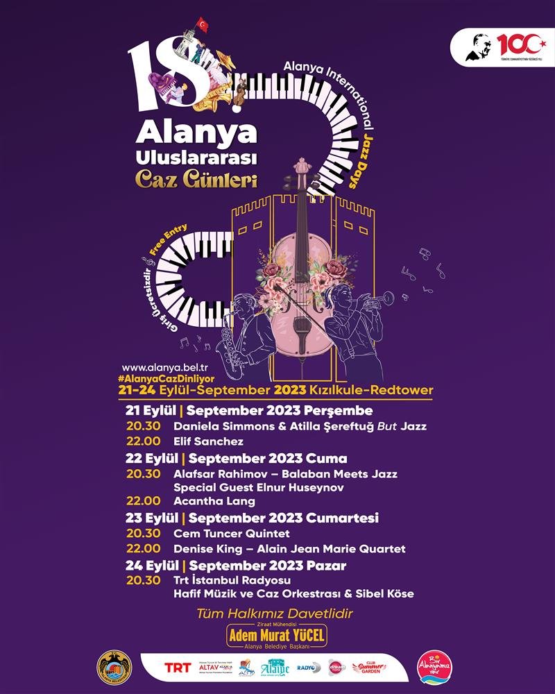 18. alanya uluslararası caz günleri 21- 24 eylül’de gerçekleştirilecek - dünya caz starları alanya’da buluşuyor