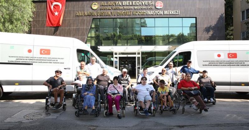 Japonya ile yapılan hibe programı ile alanya belediyesi’ne 2 engelli aracı kazandırıldı başkan yücel: hibe yolu ile belediyemiz kazandırdığımız araçlar engelli vatandaşlarımıza hayırlı olsun