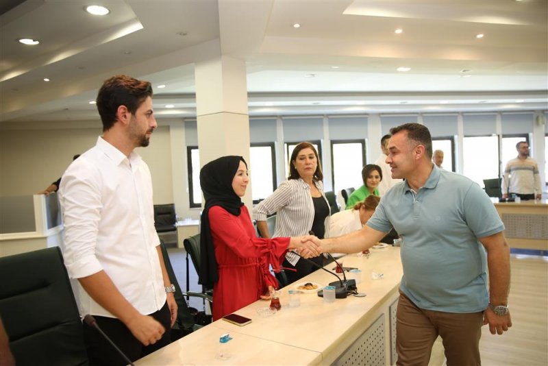Mhp ilçe başkanı ve yeni yönetiminden başkan yücel’e ziyaret