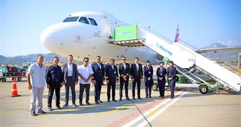 Taban airlines havayolları alanya’ya ilk uçuşunu gerçekleştirdi 101 yolcu gazipaşa-alanya havalimanı’na indi