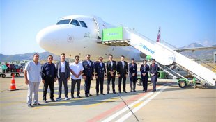 Taban airlines havayolları alanya’ya ilk uçuşunu gerçekleştirdi 101 yolcu gazipaşa-alanya havalimanı’na indi