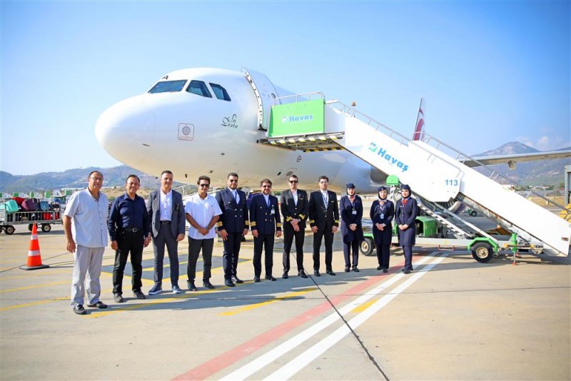 Taban airlines havayolları alanya’ya ilk uçuşunu gerçekleştirdi 101 yolcu gazipaşa-alanya havalimanı’na indi