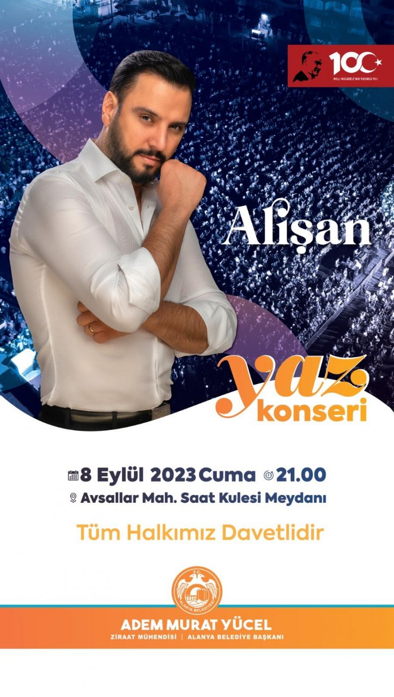 Yaz konserleri için geri sayım başladı avsallar’da alişan rüzgarı esecek