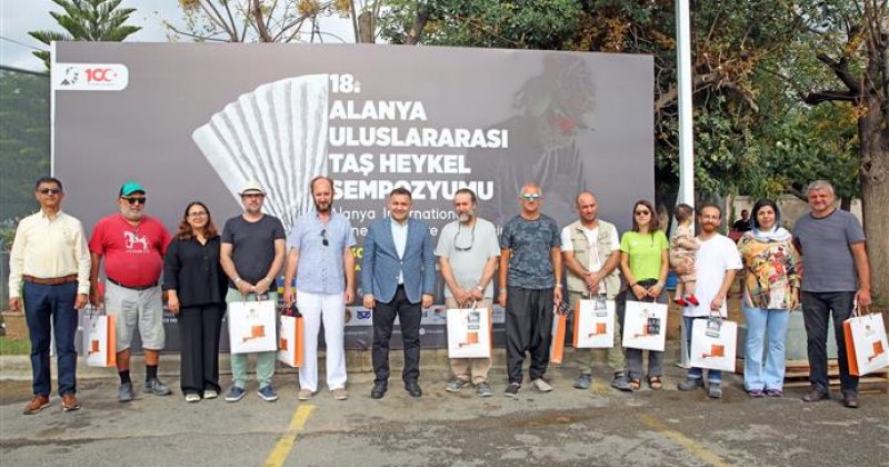 18. uluslararası alanya taş heykel sempozyumu başladı