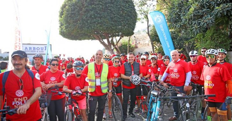 Başkan yücel vatandaşlarla çocuk felci için pedal çevirdi