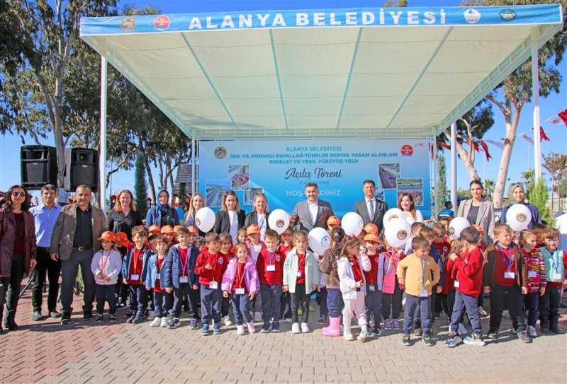 batı bölgesine dev hizmet 100. yıl konaklı-payallar-türkler sosyal yaşam alanları bisiklet ve yeşil yürüyüş yolu açılışı gerçekleştirildi