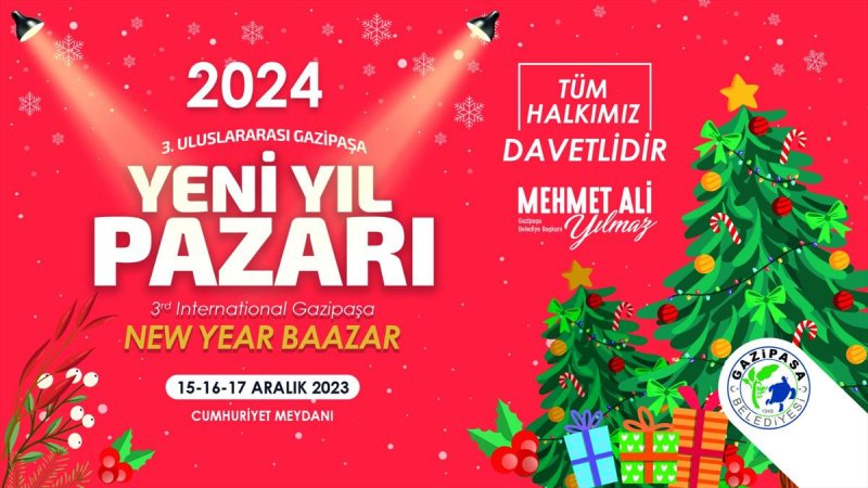 3. ULUSLARARASI GAZİPAŞA YENİ YIL PAZARI İÇİN GERİ SAYIM BAŞLADI