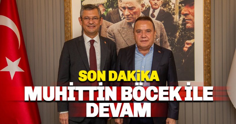 Antalya'da Muhittin Böcek ile devam