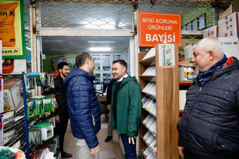 Başkan yücel toptancı hali, balık hali ve pazar esnaflarını ziyaret etti