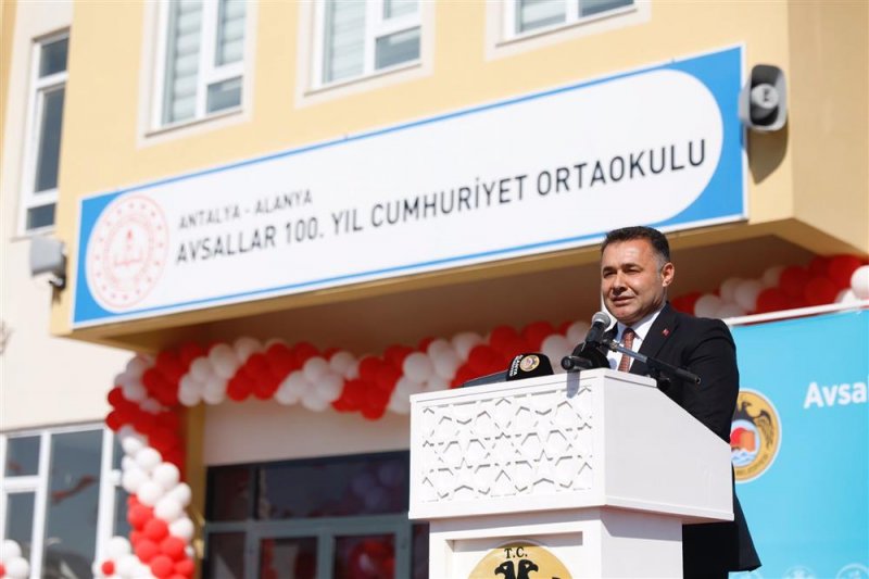 Başkan yücel alanya’da ikili eğitime son veriyor avsallar 100. yıl cumhuriyet ortaokulu ve anaokulu törenle açıldı