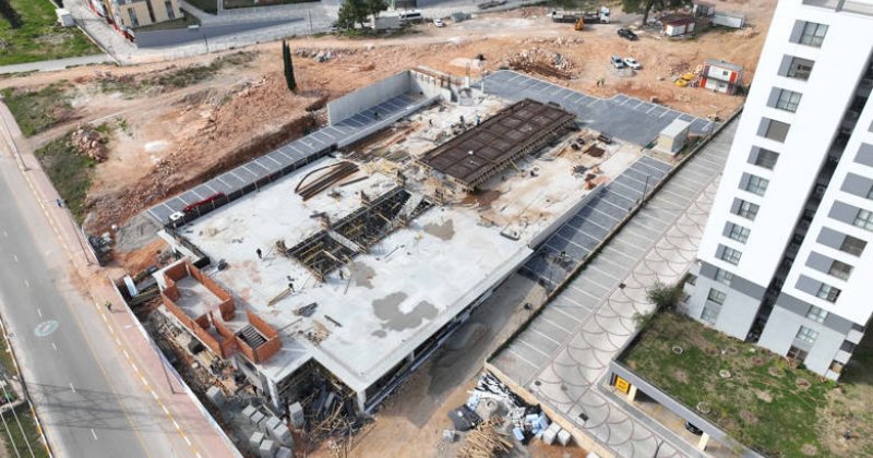 Kepez Ve Santral Mahallesi Kapalı Pazar  Yeri Inşaatının Yüzde 90’I Tamamlandı