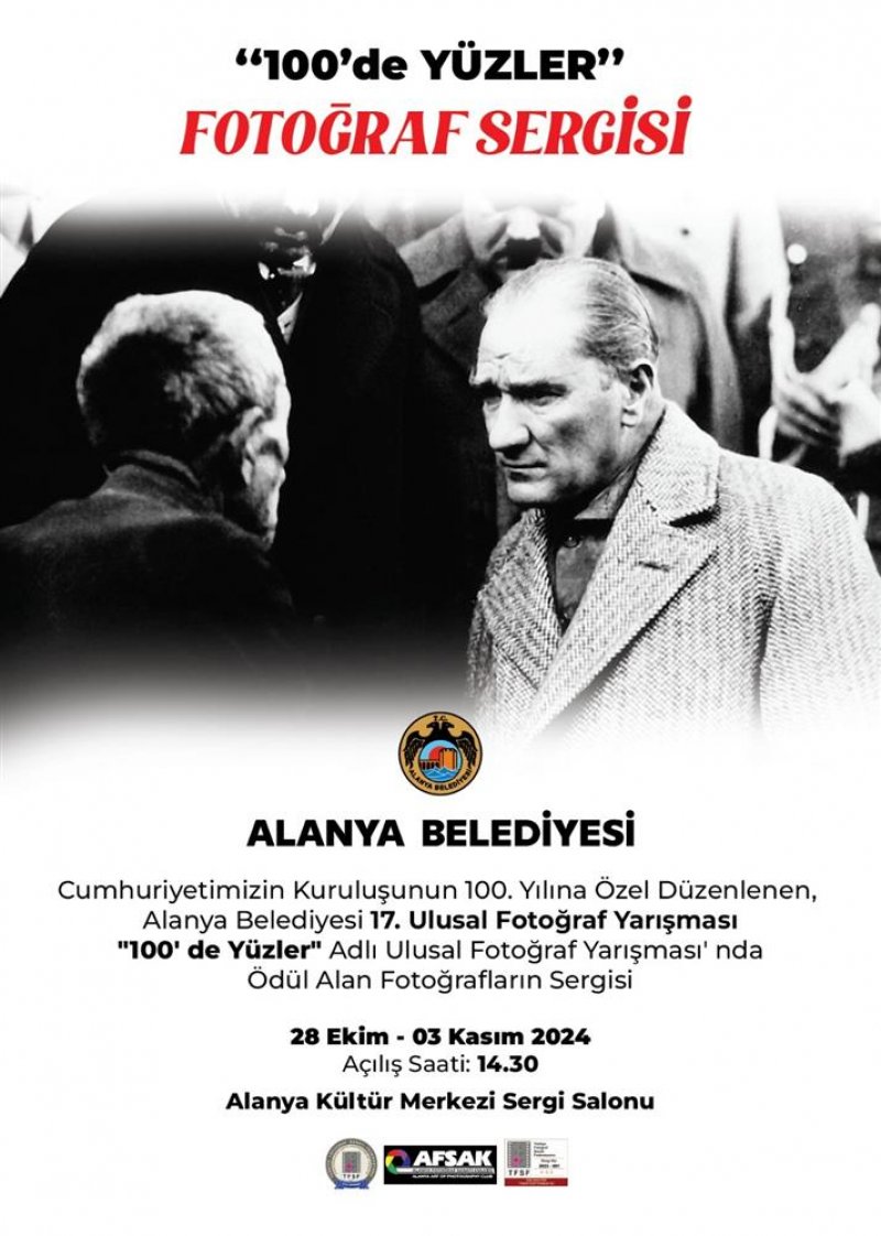 “100’de yüzler” fotoğraf sergisi 28 ekim’de kültür merkezinde açılıyor