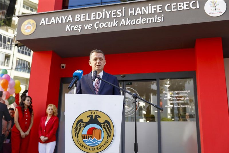 “alanya belediyesi hanife cebeci kreş ve çocuk akademisi ailelerin yükünü hafifletecek”