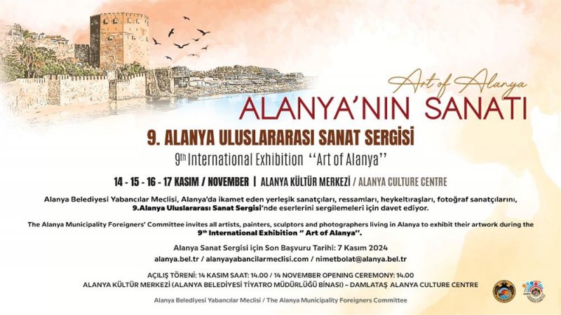 9.uluslararası sanat sergisi-art of alanya 14 kasım’da sanatseverlerle buluşuyor