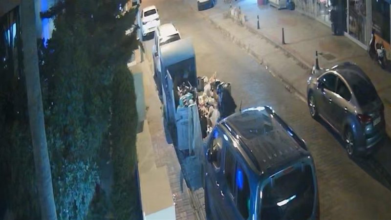 'çöp' komplosunun kamera görüntüleri ortaya çıktı
