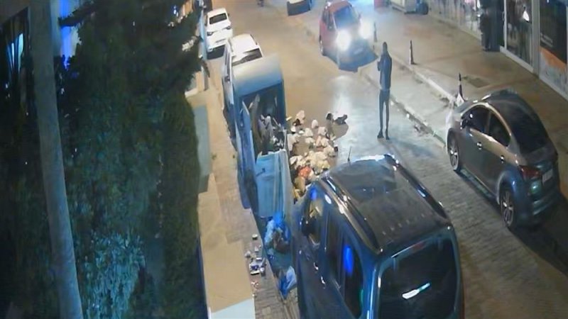 'çöp' komplosunun kamera görüntüleri ortaya çıktı