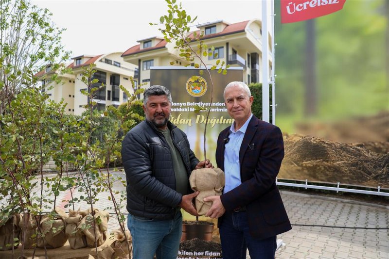 Alanya belediyesi’nden çiftçilere keçi boynuzu fidanı desteği