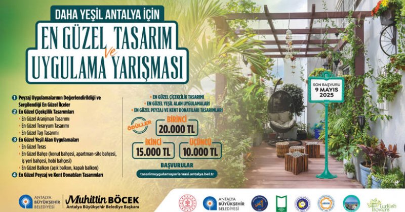 Daha Yeşil Antalya Için En Güzel Tasarım Ve Uygulamalar Yarışacak