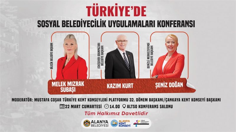 Türkiye’de sosyal belediyecilik uygulamaları konferansı alanya’da yapılacak