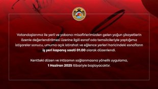 Alanya'da esnafın iş yeri kapanış saatine düzenleme
