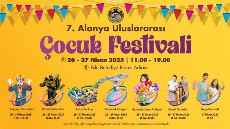 Alanya uluslararası çocuk festivali başlıyor