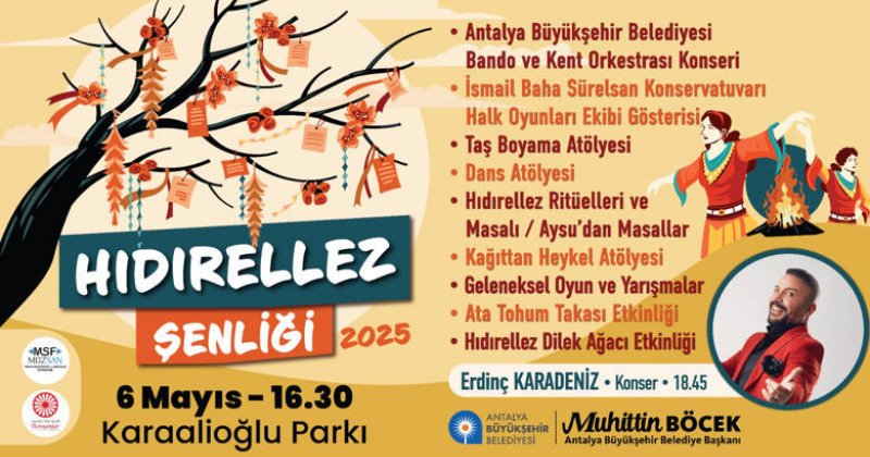 Antalya Büyükşehir Belediyesi Baharın Gelişini Hıdırellez Şenliği Ile Kutlayacak