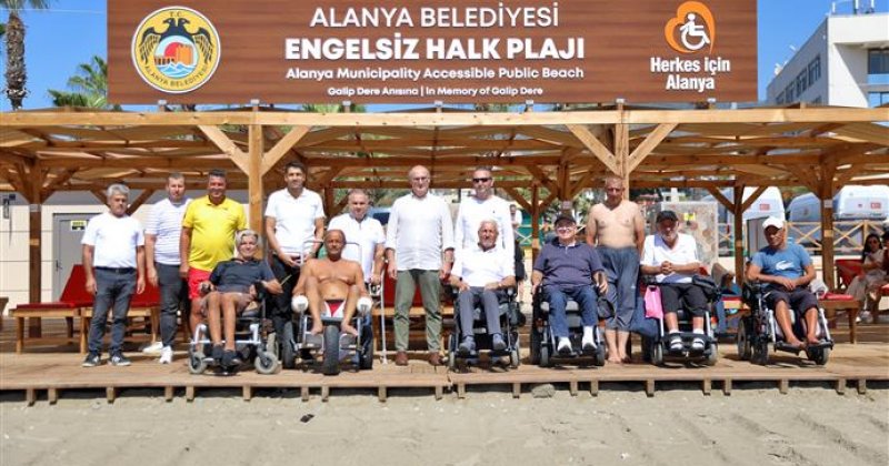 Alanya belediyesi engelsiz halk plajı'na ilk yılda yoğun ilgi