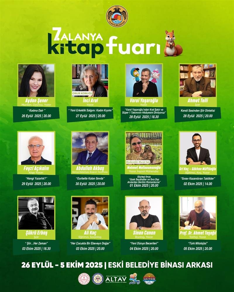 Alanya kitap fuarı 26 eylül’de kapılarını 7. kez açıyor