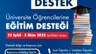 Antalya Büyükşehir’Den Üniversite Öğrencilerine Eğitim Desteği