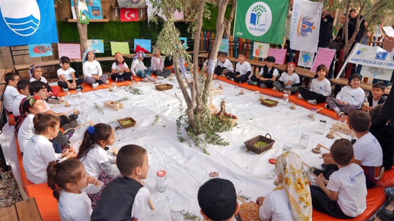Alanya belediyesi, eko-okullar ve mavi bayraklı tesislerle zeytin kırma etkinliği ger&ccedil;ekleştirdi