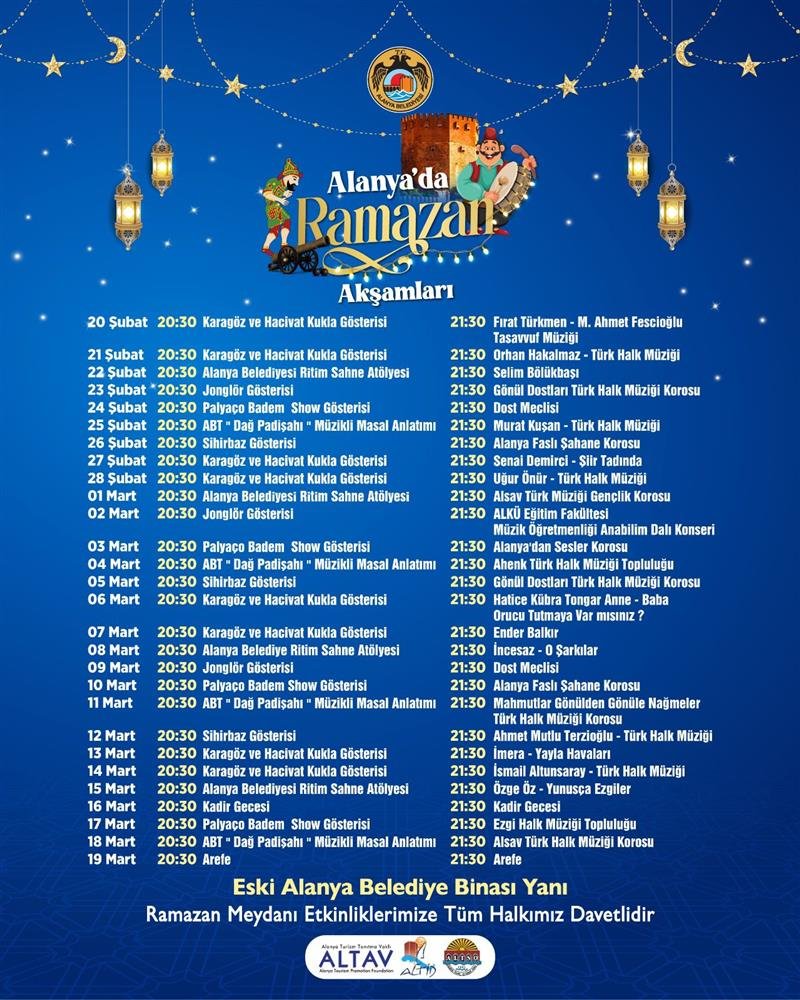 Alanya'da on bir ayın sultanı ramazan&rsquo;ın maneviyatı yaşanacak