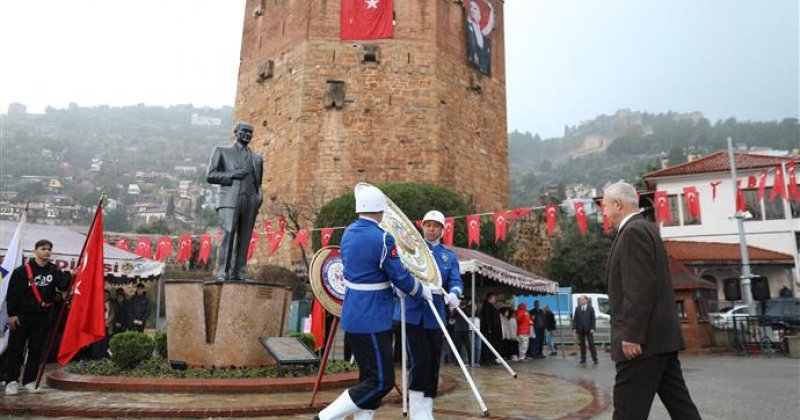 Atatürk’ün alanya’ya gelişinin 91. yıl dönümü törenle kutlandı