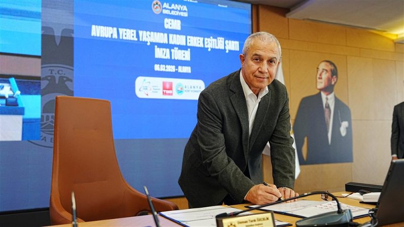 Alanya belediyesi&rsquo;nden tarihi adım başkan &ouml;z&ccedil;elik cemr avrupa yerel yaşamda kadın-erkek eşitliği şartı&rsquo;nı imzaladı