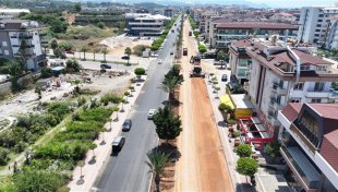 Kestel isa küçülmez caddesi'nde çalışmalar etap etap sürüyor