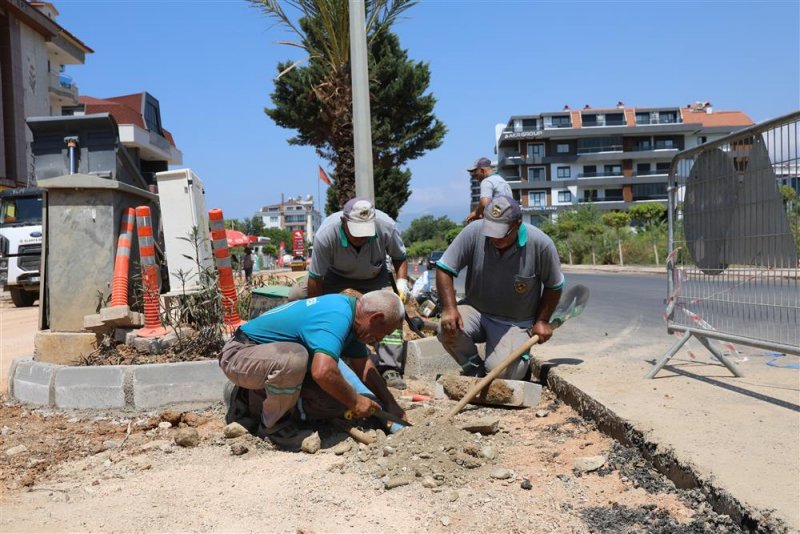 Kestel isa k&uuml;&ccedil;&uuml;lmez caddesi'nde &ccedil;alışmalar etap etap s&uuml;r&uuml;yor